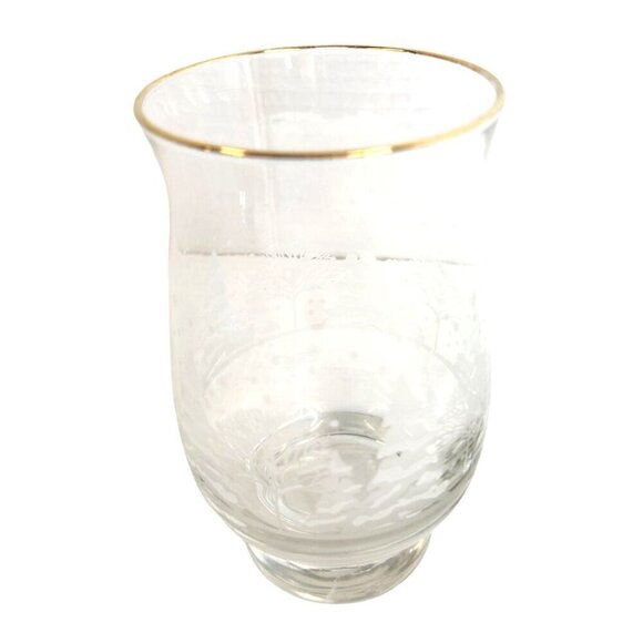 FROSTED LIBBEY ARBY'S WINTER SNOW SCENE  Etched Glass Tumblers With Winter Tree - Picture 4 of 6